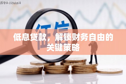郎溪低息贷款，解锁财务自由的关键策略