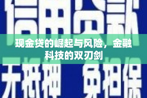 郎溪现金贷的崛起与风险，金融科技的双刃剑