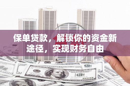 郎溪保单贷款，解锁你的资金新途径，实现财务自由