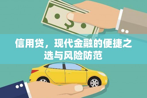 郎溪信用贷，现代金融的便捷之选与风险防范