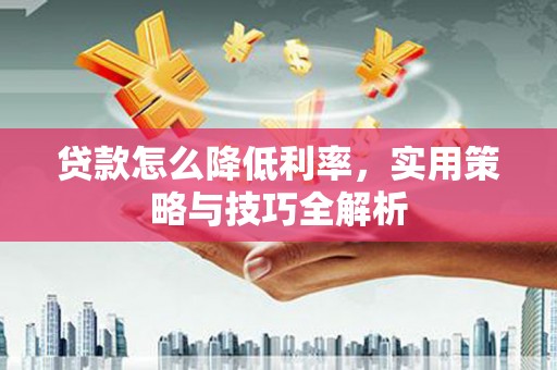 郎溪贷款怎么降低利率，实用策略与技巧全解析