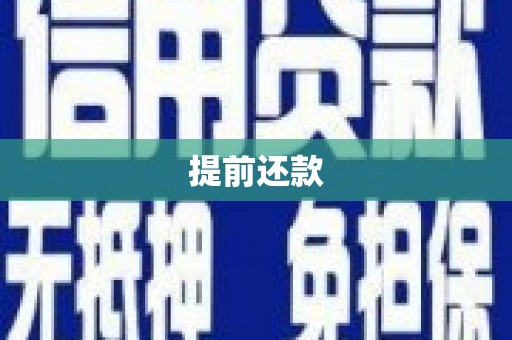 郎溪提前还款